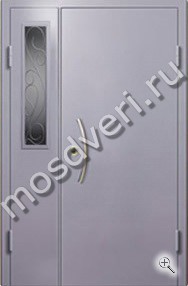 Подъездная дверь со стеклом и решеткой - купить от производителя Мосдвери Подъездная дверь со стеклом и решеткой